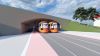 Simulation der Unterfahrung im Güterbahnhof im Mischverkehr